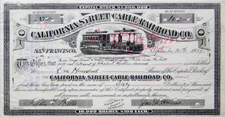 California Street Cable Railroad Co., no. 1730, 1927
